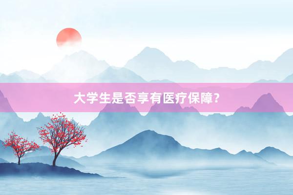 大学生是否享有医疗保障？